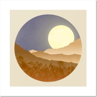 Night landscape Posters and Art